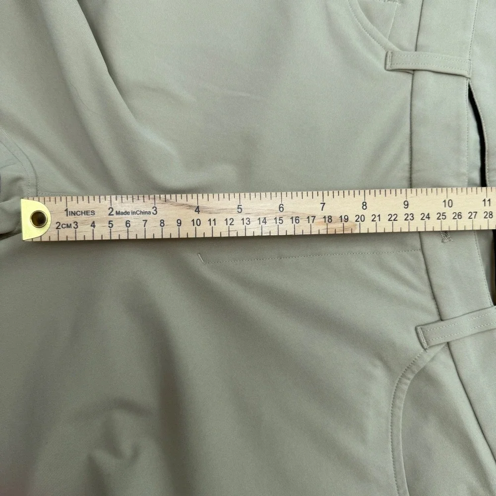 Lululemon ABC Slim Fit Pant Mens 34 Khaki Tan Technical Chino Stretch Trousers